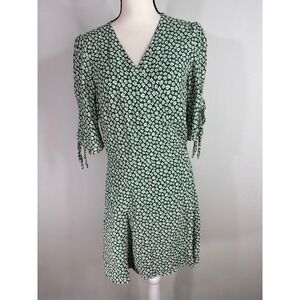 Reformation Venezuela Sammy Wrap Dress Liberty Floral Prints Green XL